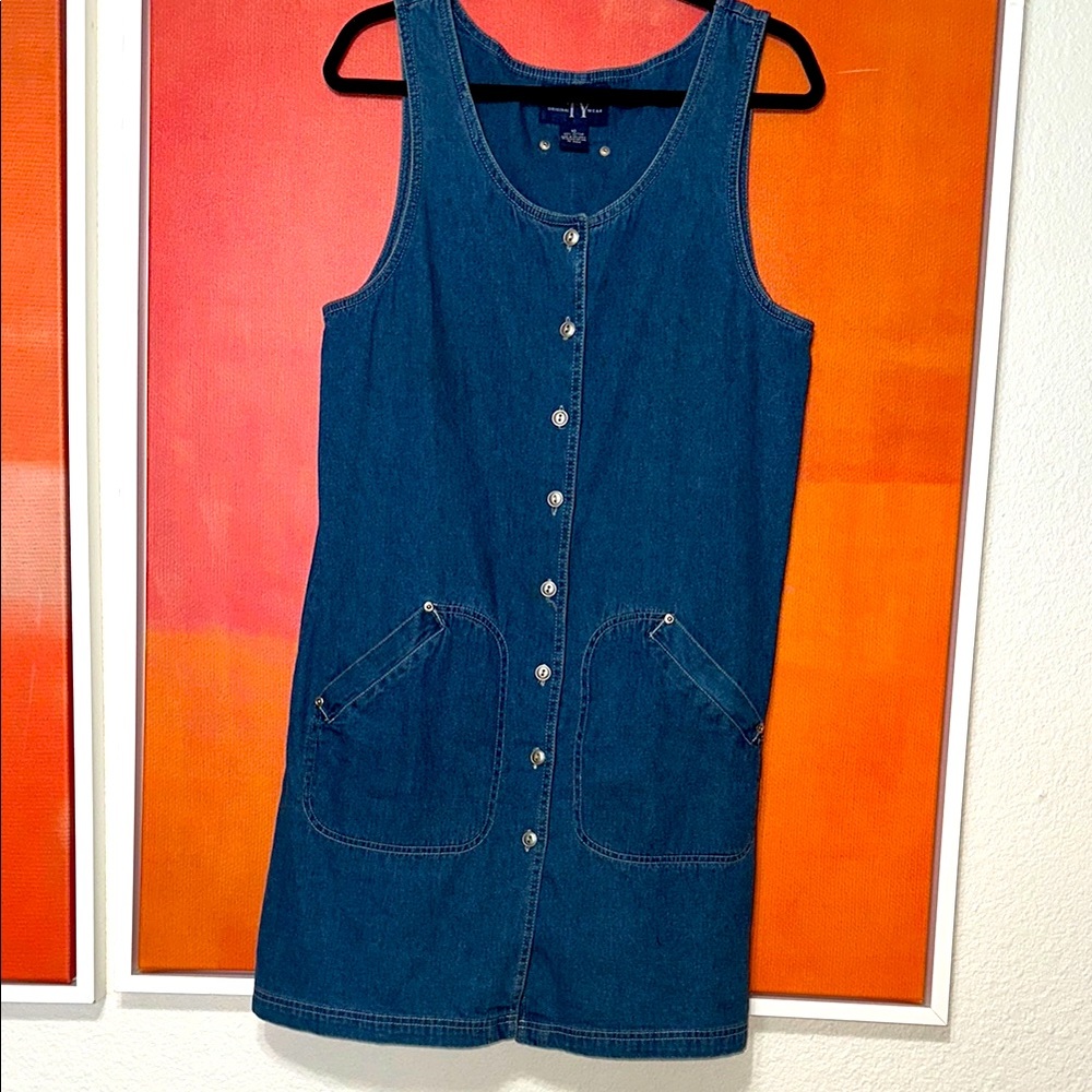 Denim Button-Down Dress